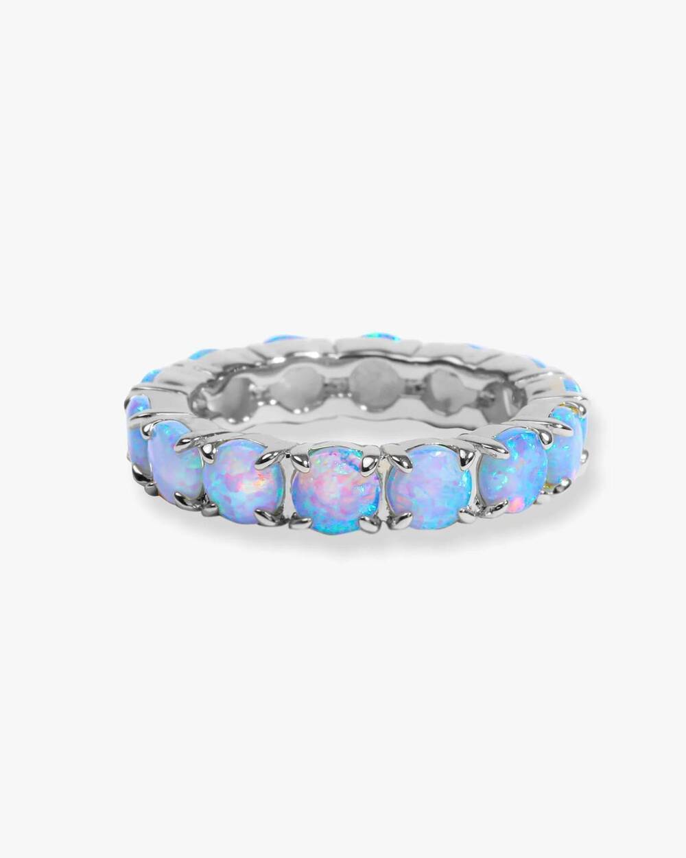 NEW MELINDA MARIA women's grand heiress ring in silver|blue opal
